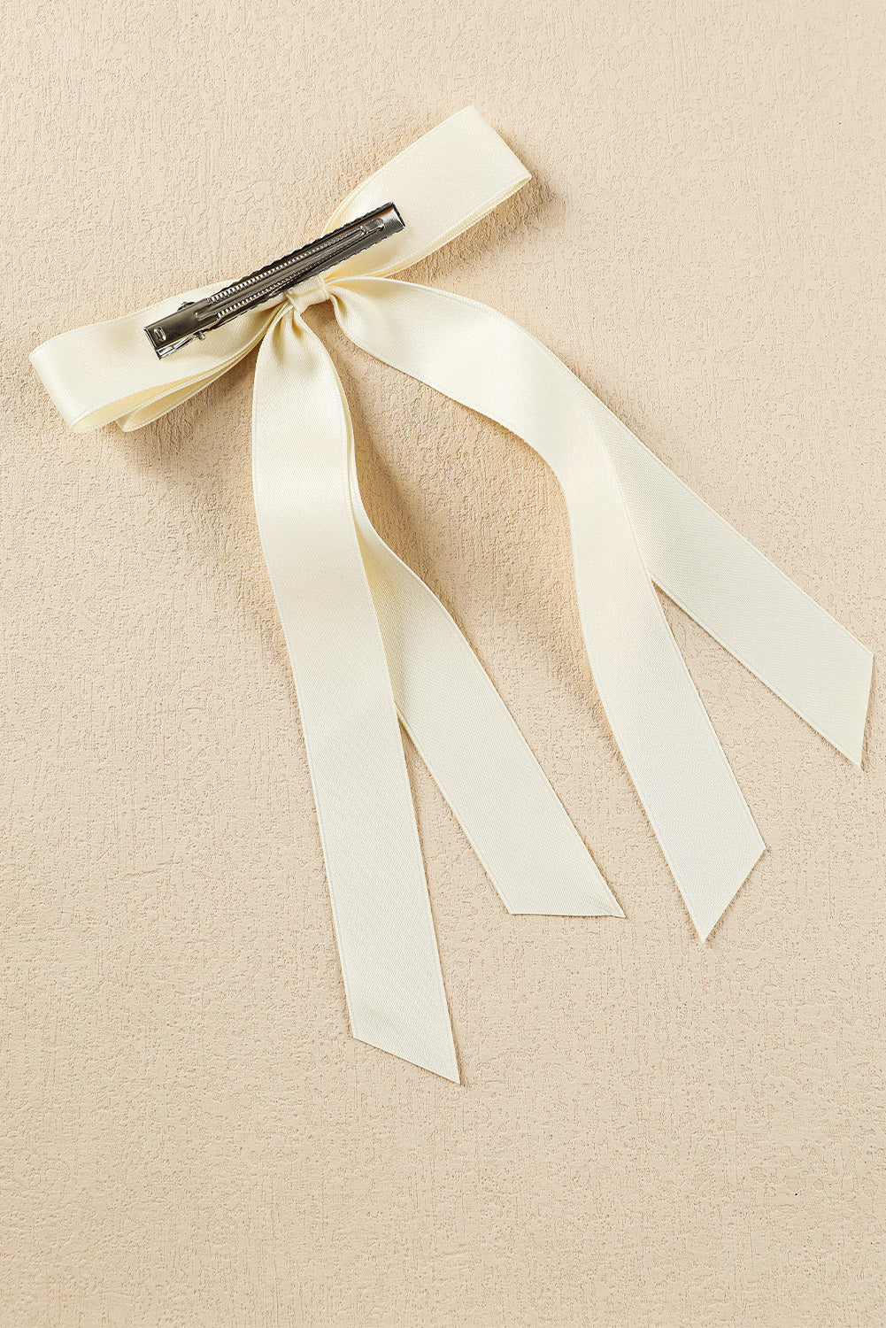 White Elegant Double Bow Hair Clip