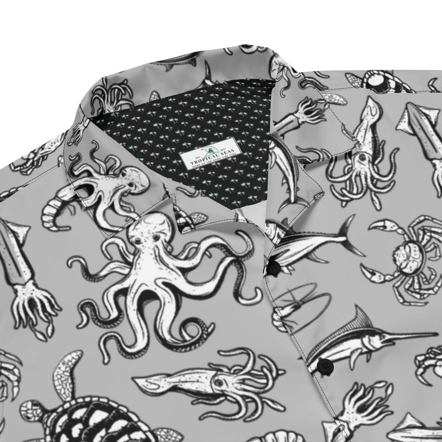 Camisa de botón hawaiano de buceo nocturno: ¡sumérgete en profundidades elegantes!