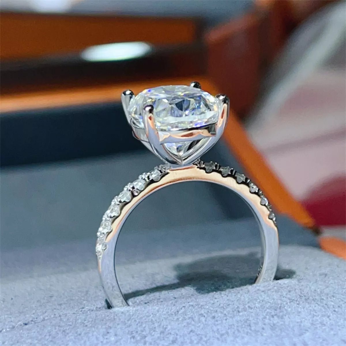 8 Carat Moissanite 925 Sterling Silver Ring - MAD RUFFI