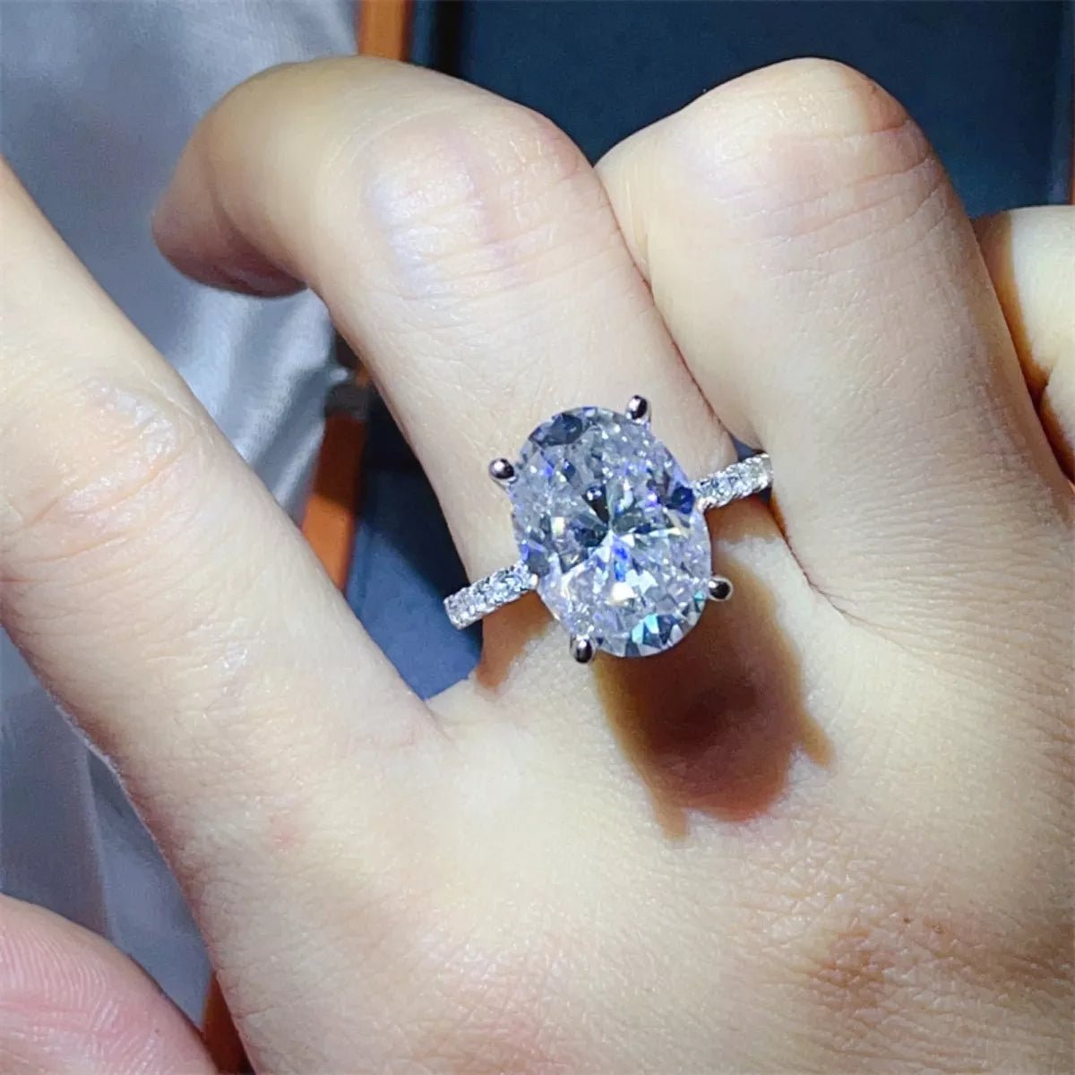 8 Carat Moissanite 925 Sterling Silver Ring - MAD RUFFI