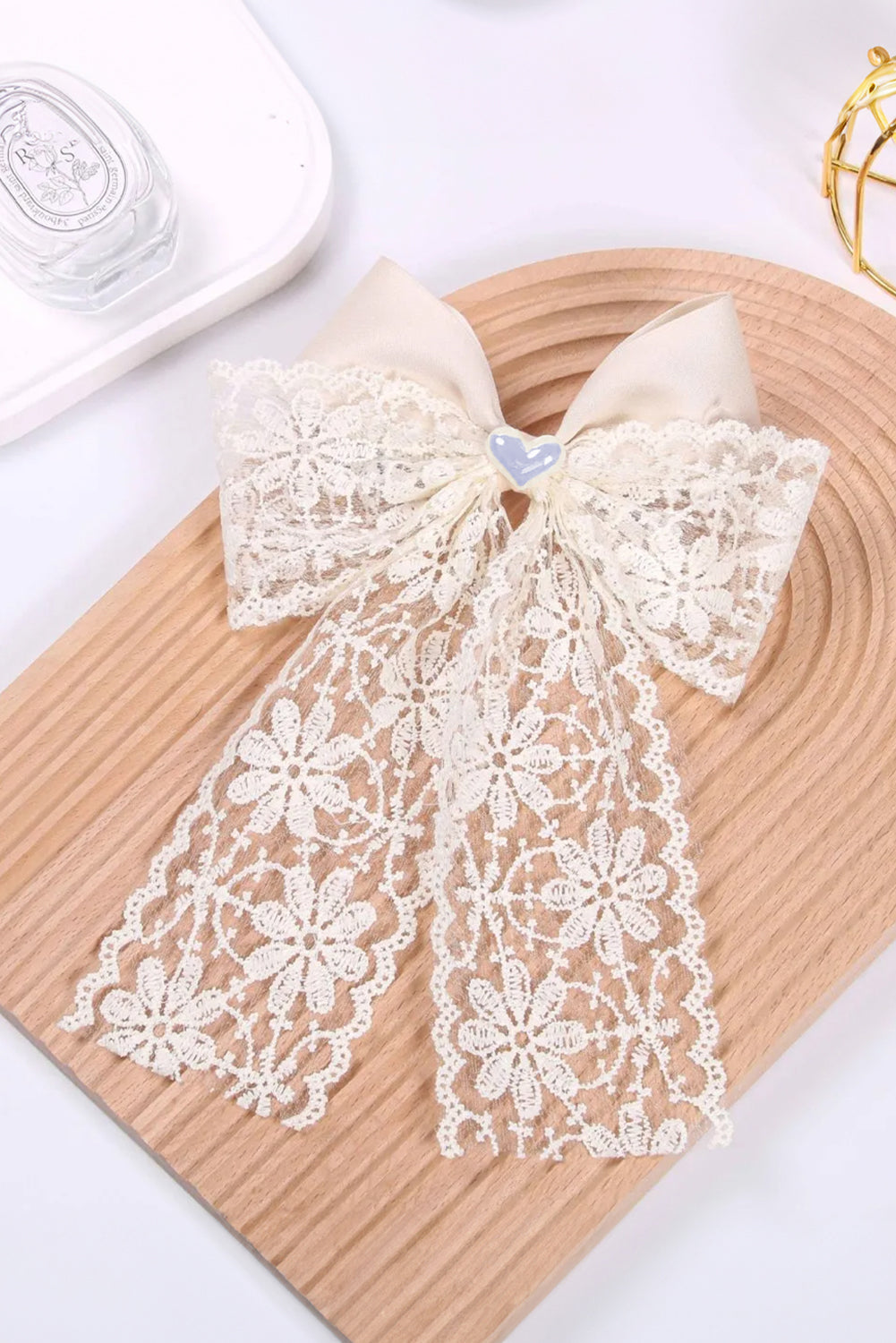 White Lace Bowknot Sweetheart Hair Clip