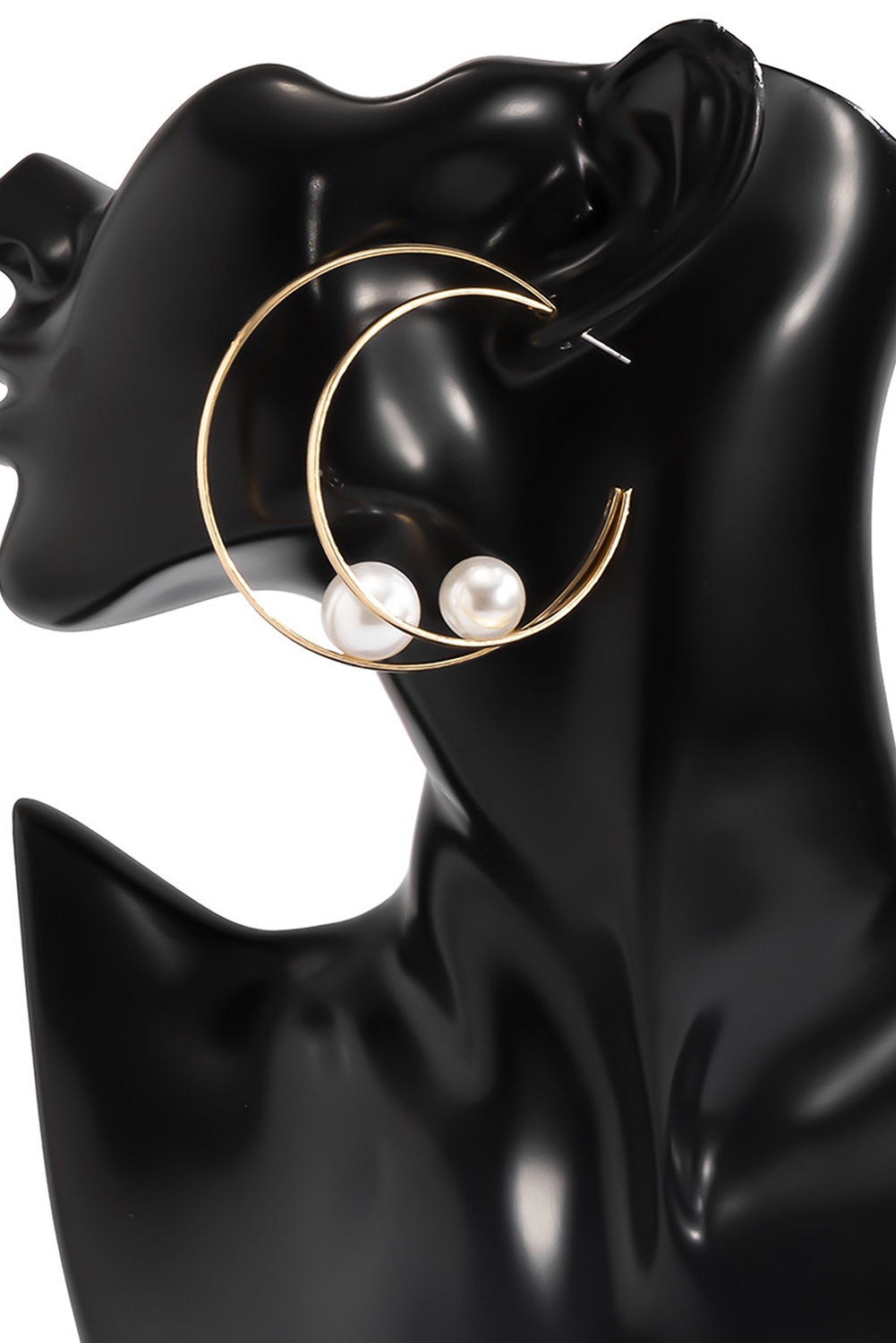 Gold Pearl Decor Dual Hook Earrings for Stylish Elegance