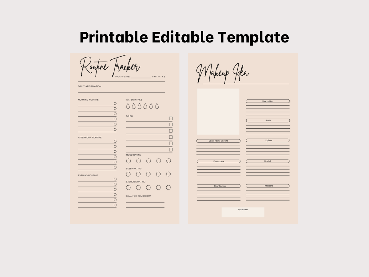 Hairdressing & Beauty PLR Resellable Printable Planner Template