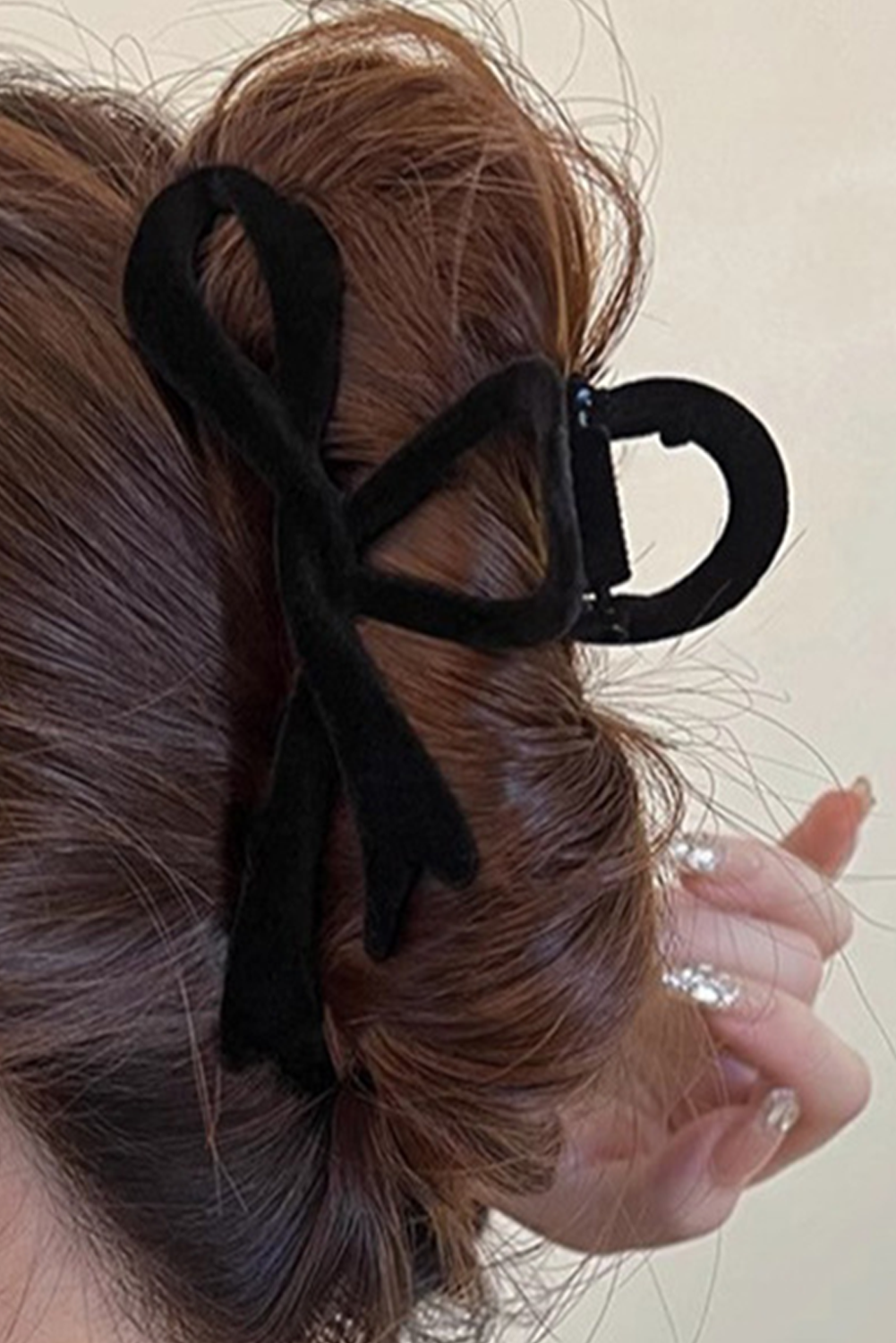 Black Velvet Bowknot Hair Clip