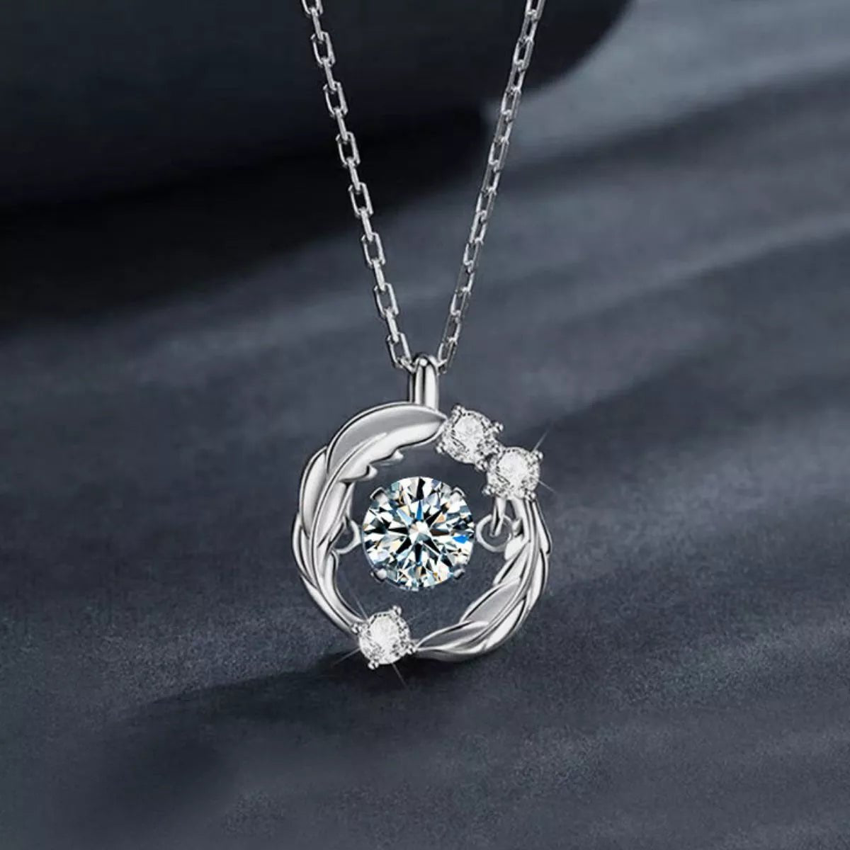 925 Sterling Silver Moissanite Pendant Necklace - MAD RUFFI