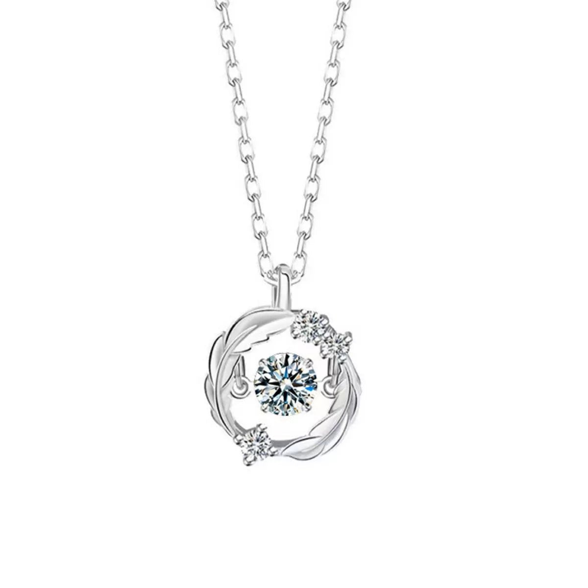 925 Sterling Silver Moissanite Pendant Necklace - MAD RUFFI