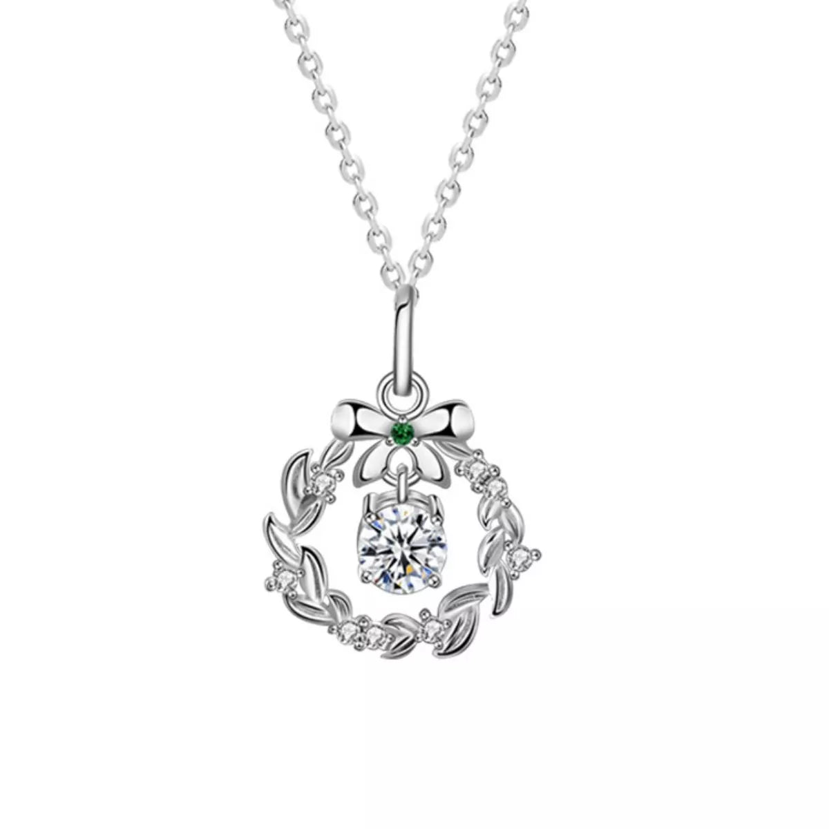 925 Sterling Silver Moissanite Pendant Necklace - MAD RUFFI