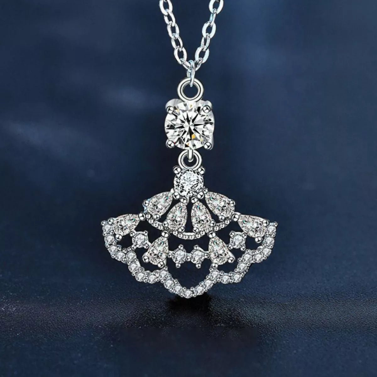 925 Sterling Silver Moissanite Pendant Necklace - MAD RUFFI