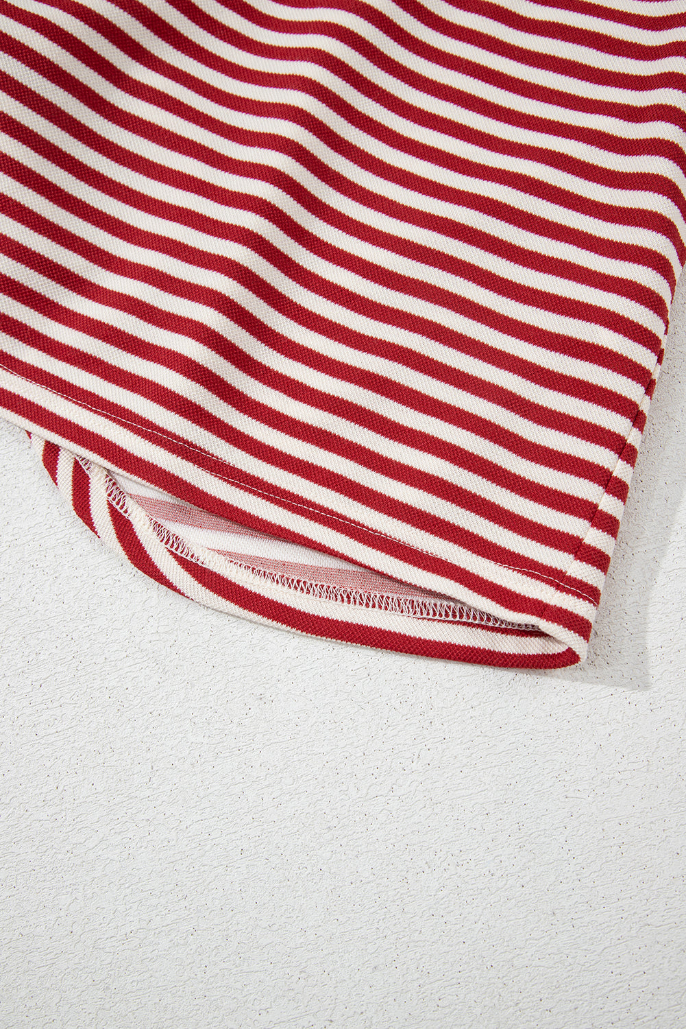 Red Striped Bowknot Backless T-Shirt