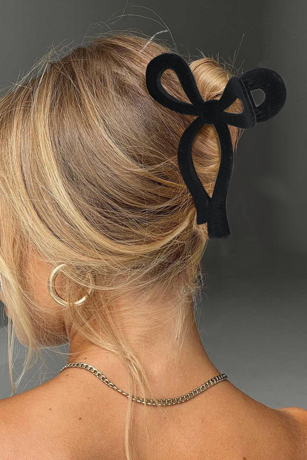 Black Velvet Bowknot Hair Clip