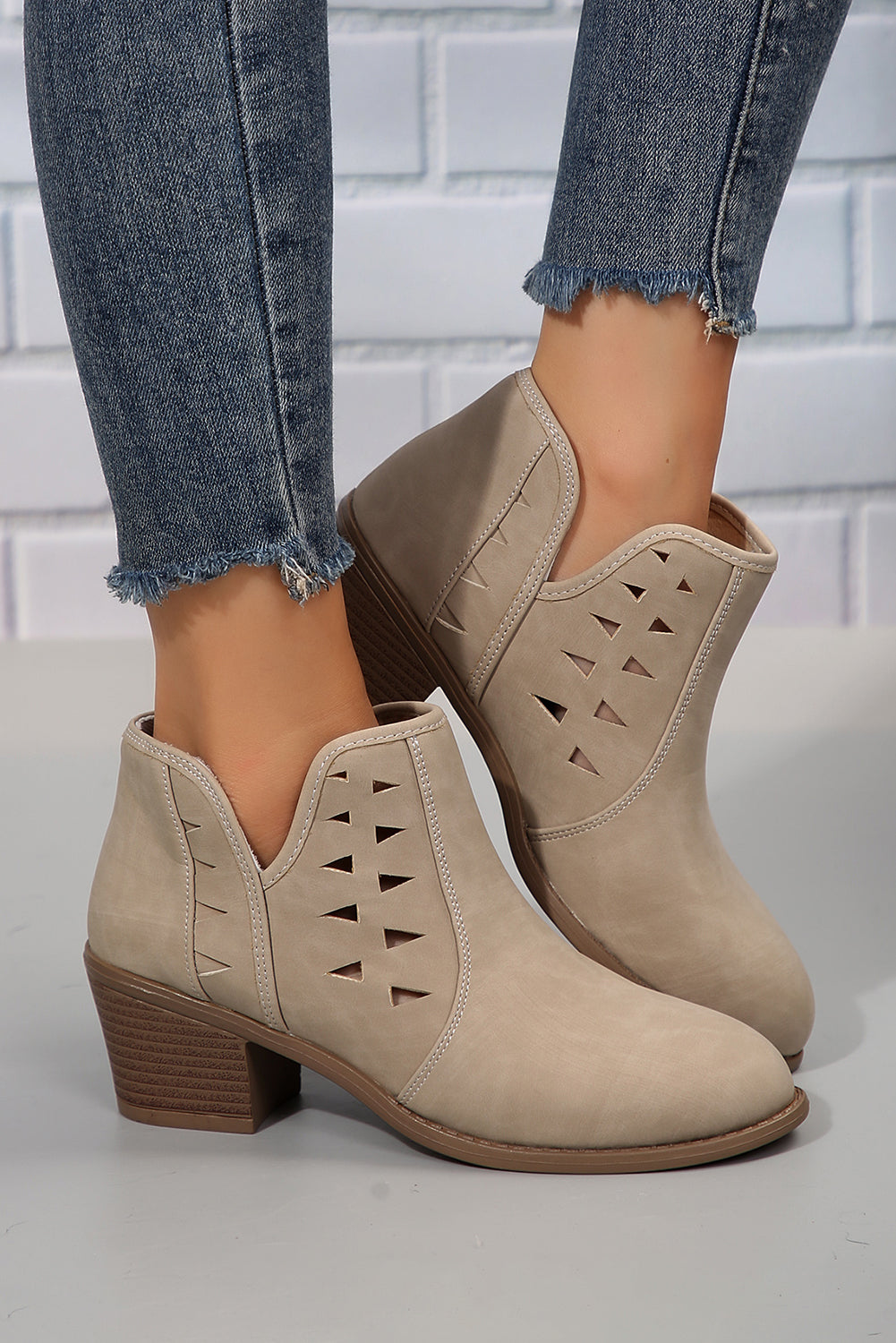 Parchment Cut Suede Boots Boots Ankle Phoure Pheelled