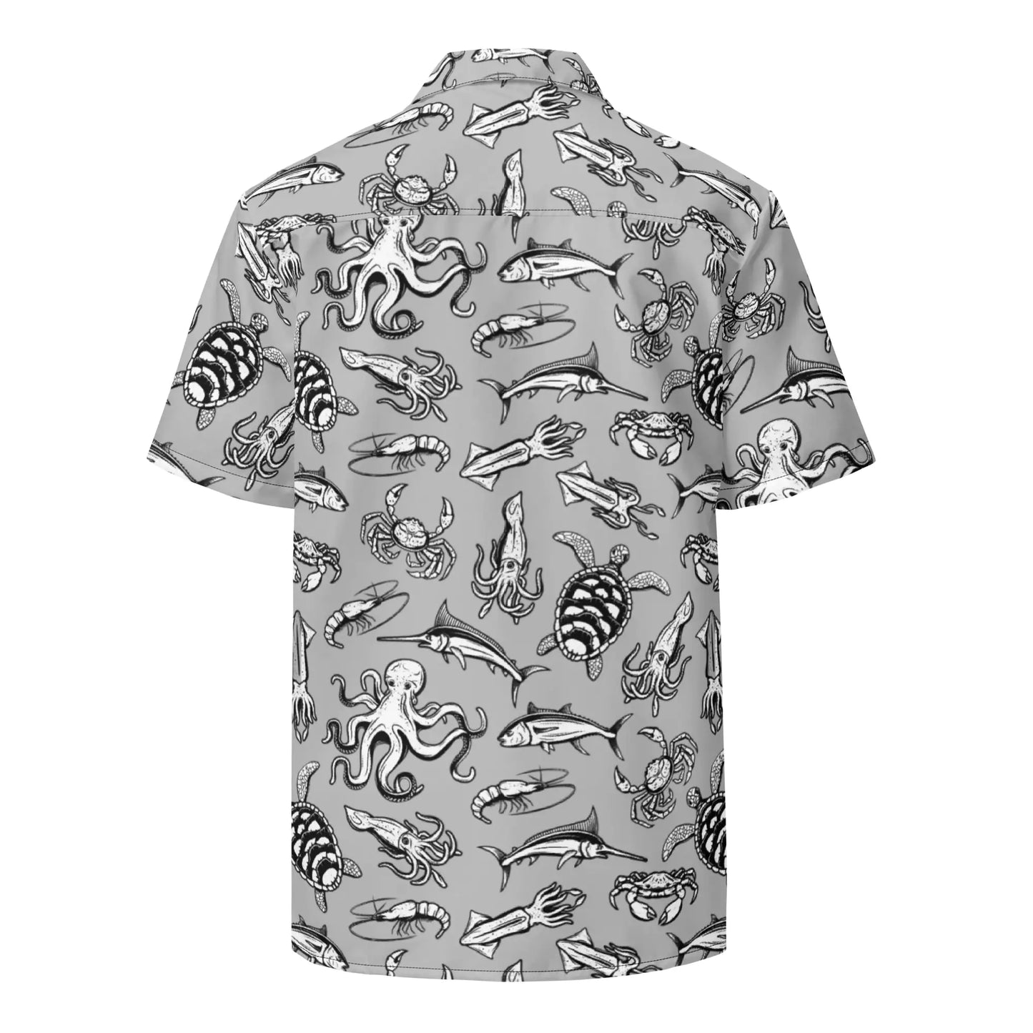 Night Dive Hawaiian Button Shirt: Plongez dans des profondeurs élégantes!