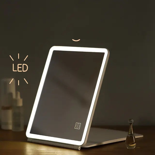 Miroir de maquillage à LED pliant intelligent