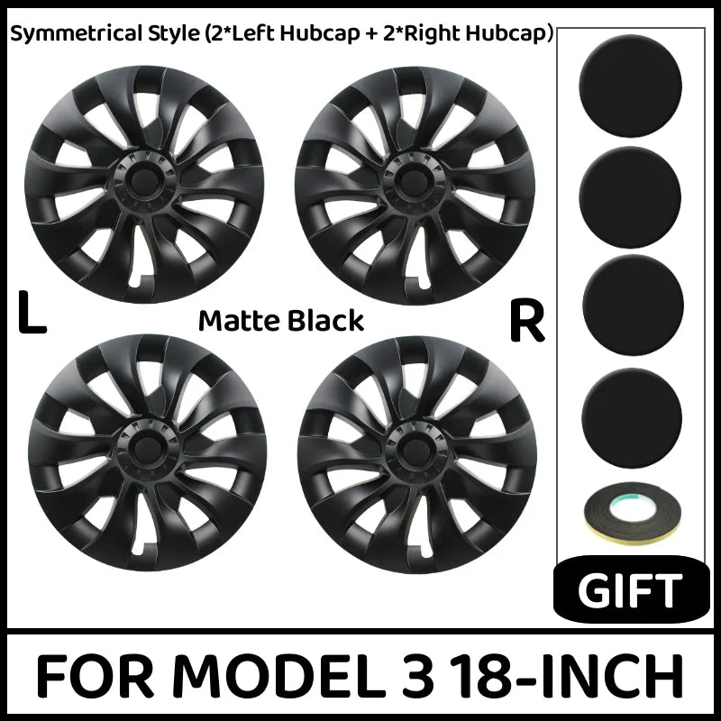 4 STÜCKE 18 Zoll Radkappe Leistung Ersatz Radkappe Vollfelgenabdeckung Radnabenkappe Abdeckung Für Tesla Modell 3 2018-2023 Zubehör