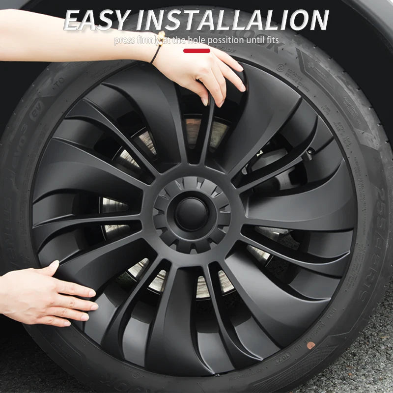 4PCS Wheel Caps 19 Inch Wheel Cover Performance Replacement Wheel Hub Cap Full Rim Cover Accessories For Tesla Model Y 2018-2023