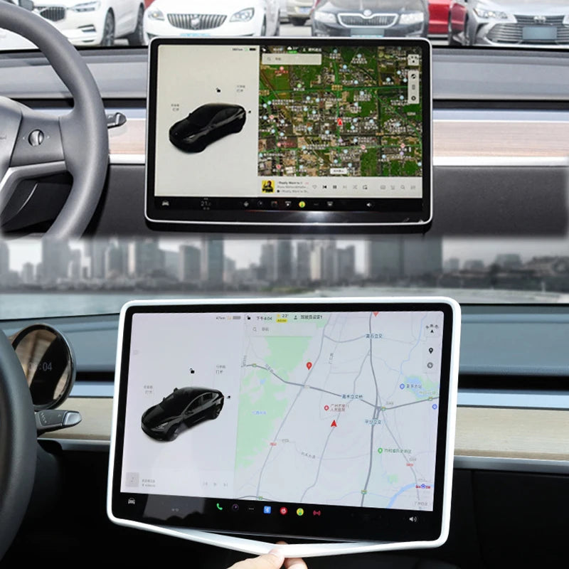 برای Tesla Model 3 y Silicone صفحه نمایش صفحه نمایش صفحه نمایش محافظ لبه محافظ مرکزی محافظ پوشش محافظ ضد ضد آب