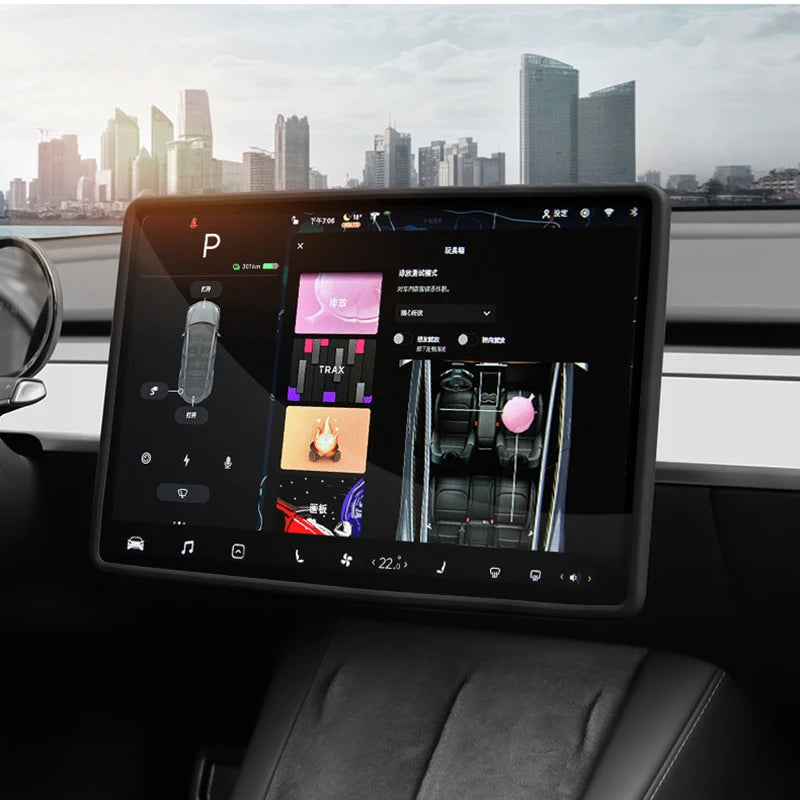 برای Tesla Model 3 y Silicone صفحه نمایش صفحه نمایش صفحه نمایش محافظ لبه محافظ مرکزی محافظ پوشش محافظ ضد ضد آب