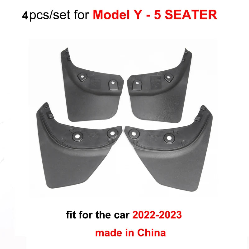 4pcs Front de boue arrière pour le modèle Tesla Modèle 3+ Highland Model Y Berlin 2024 Moules Modèles officiels Remplacement de la voiture Splash Fender