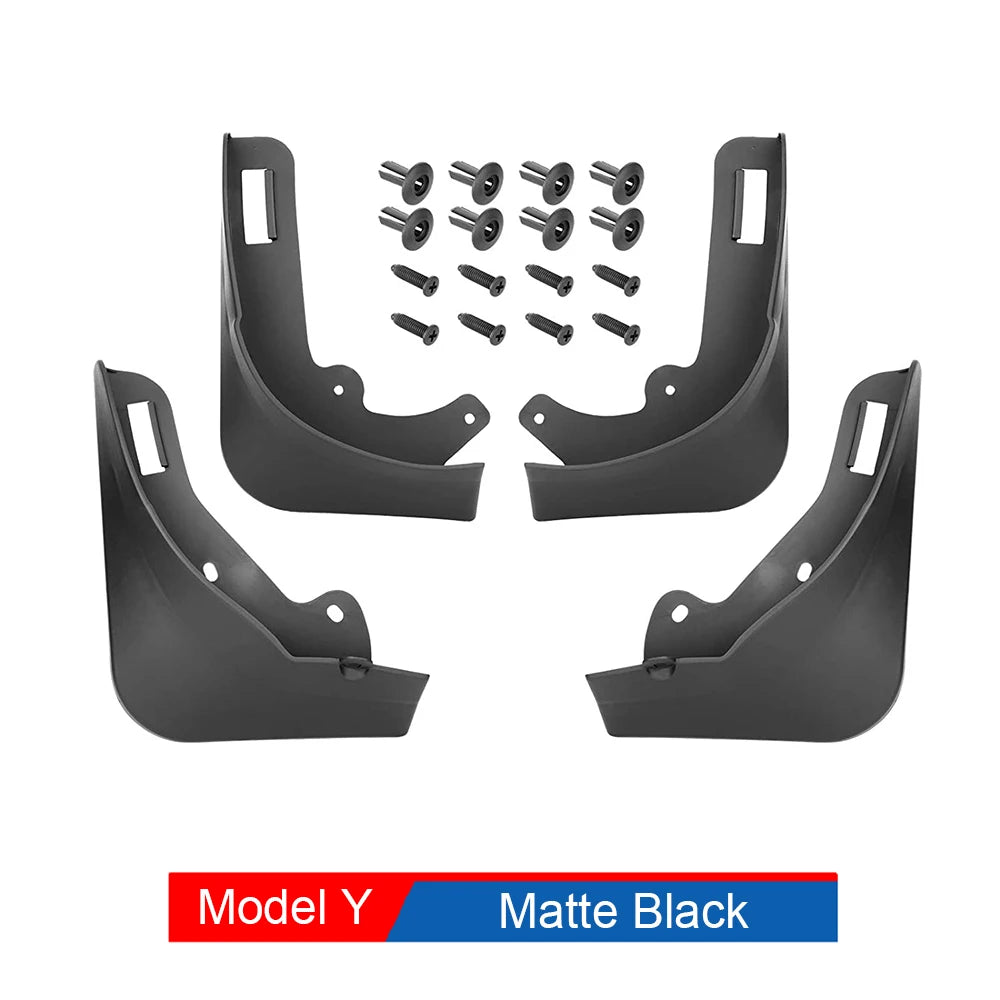 Mud Flaps for Tesla Model Y 2024 2023 - 2020 Splash Guards Matte Fender No Drilling Required Accessories Fit Model Y 5 Seater