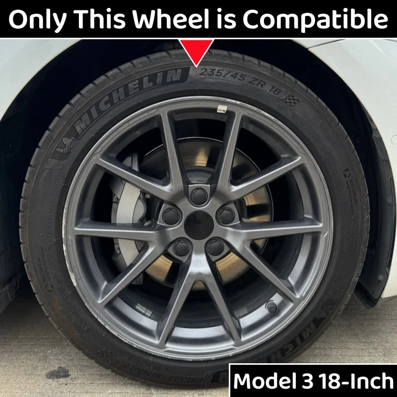 4pcs 18 اینچی HUBCAP CAP WHEEL WHEEL WHEEL RIM COVER COVER COVER HUBCAP COVER برای مدل TESLA مدل 3 2018-2023 لوازم جانبی