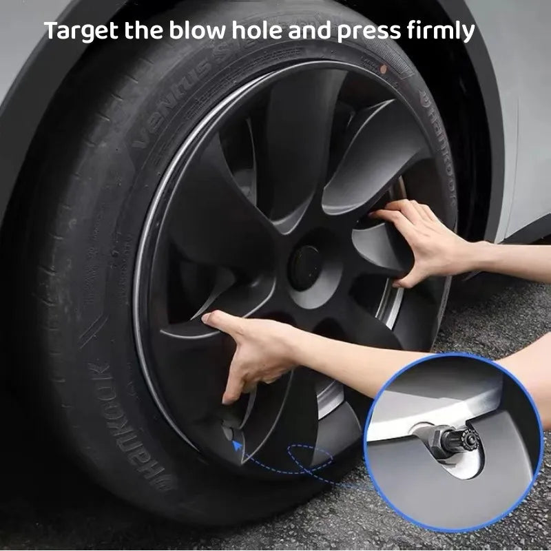 4 قطع أغطية عجلات مقاس 19 بوصة لسيارة Tesla Model Y HubCap Performance Automobile Replacement HubCap Full Edge Cover Accessories 2018-2023