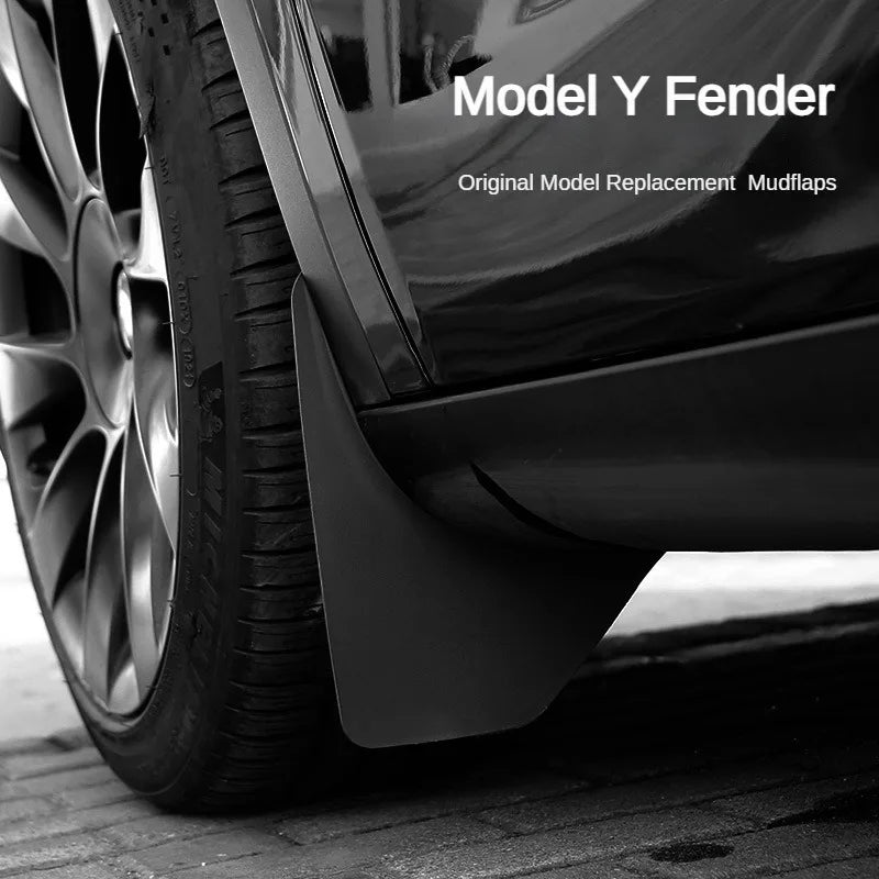 4PCS Front Rear Mudflaps for Tesla Model 3+ Highland Model Y Berlin 2024 Mud Flaps Official Model Car Replacement Splash Fender