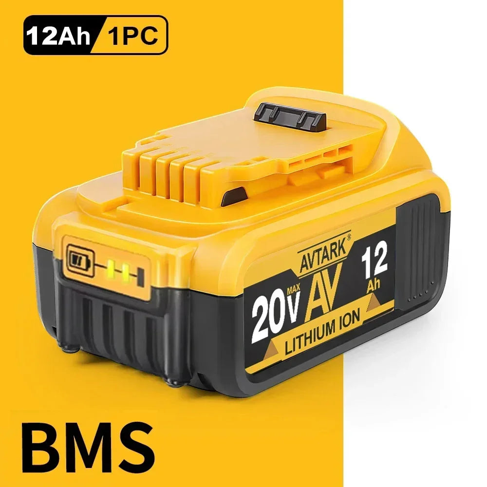 Premium 12000mAh 20V Replacement Battery for DeWalt Power Tools - Compatible with DCB200, DCB205, and DCB206 Series