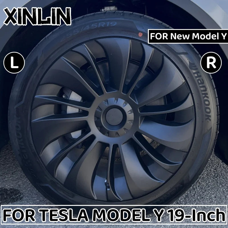 4PCS Wheel Caps 19 Inch Wheel Cover Performance Replacement Wheel Hub Cap Full Rim Cover Accessories For Tesla Model Y 2018-2023