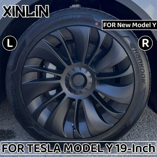 4PCS Wheel Caps 19 Inch Wheel Cover Performance Replacement Wheel Hub Cap Full Rim Cover Accessories For Tesla Model Y 2018-2023