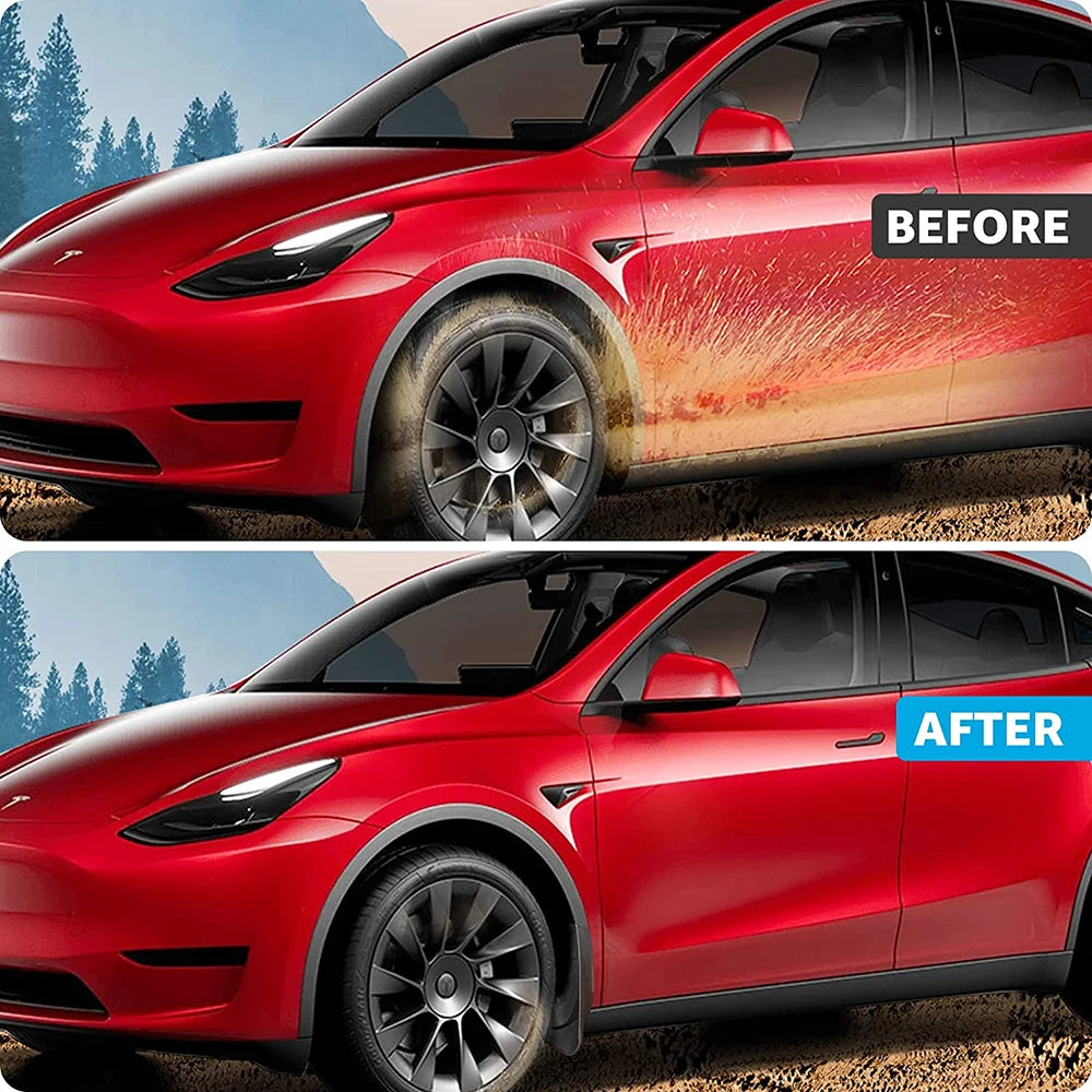 Schmutzfänger für Tesla Model Y 2024 2023–2020, Spritzschutz, matter Kotflügel, kein Bohren erforderlich, Zubehör, passend für Model Y, 5-Sitzer