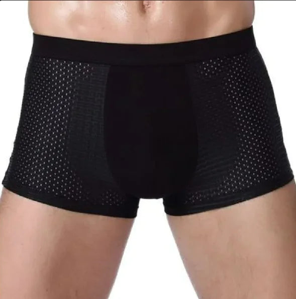 Men de soie de glace pour hommes Mesh U-Convex Boxer Briefs