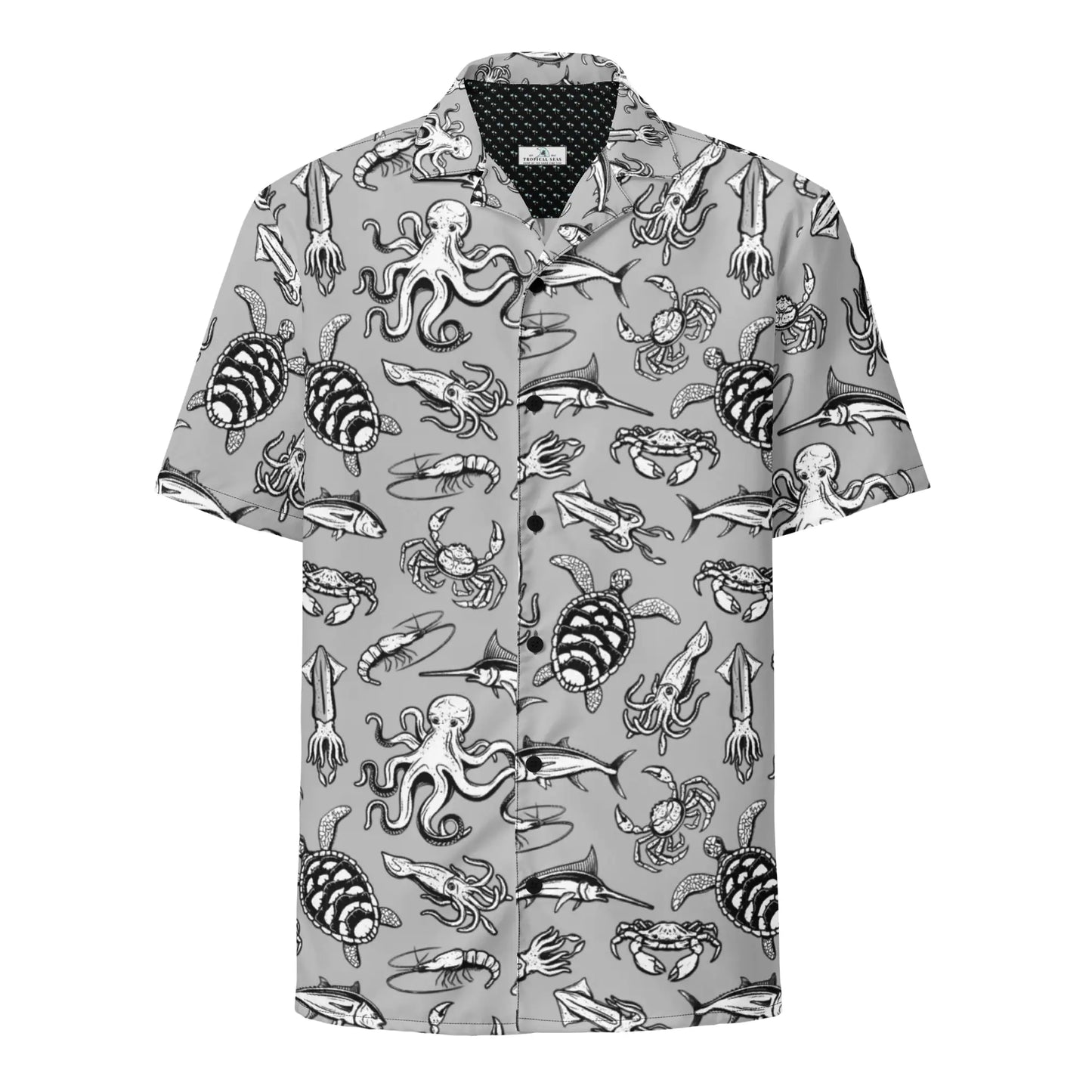 Camisa de botón hawaiano de buceo nocturno: ¡sumérgete en profundidades elegantes!