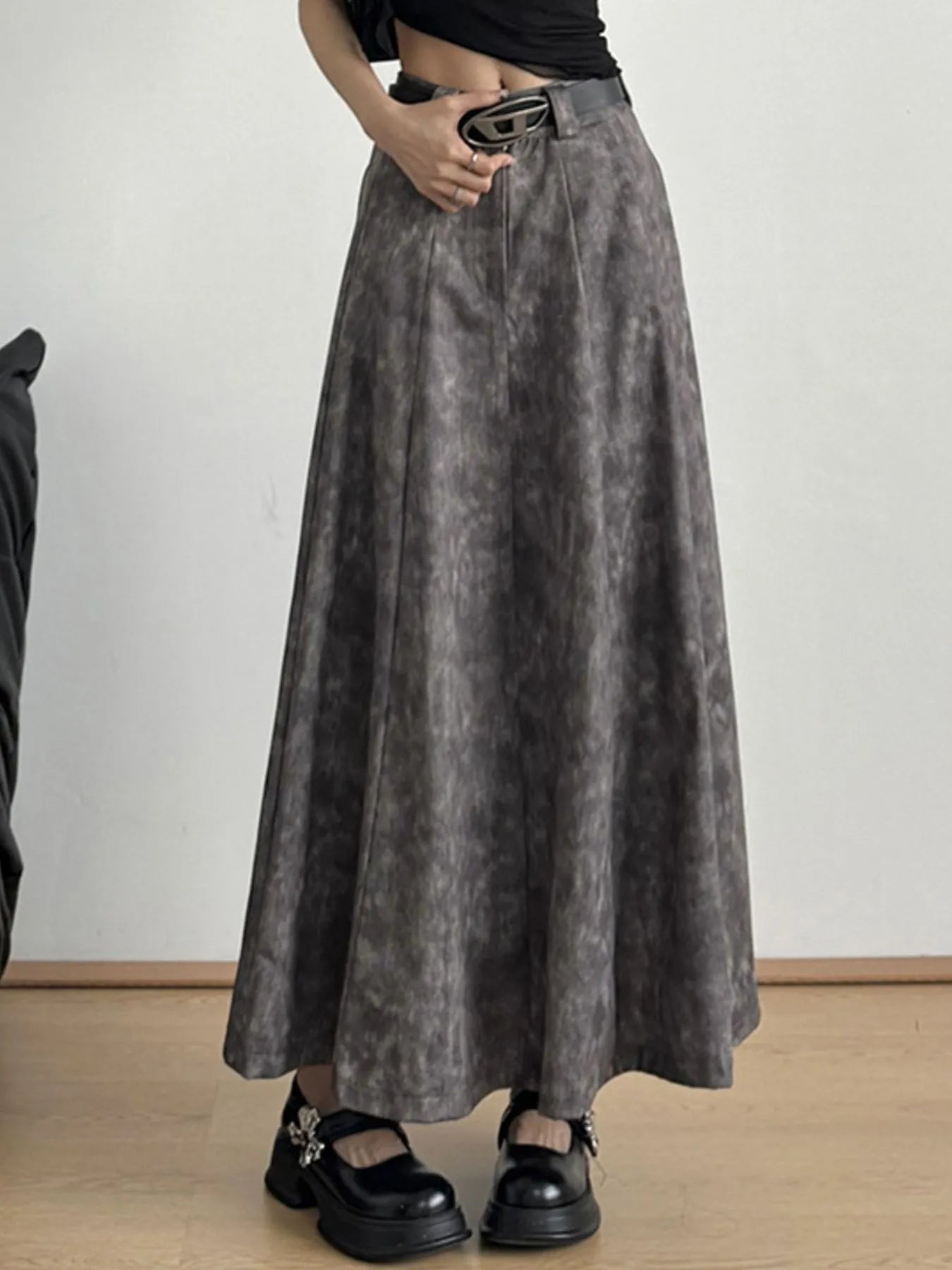 A - Line Maxi Skirt - MAD RUFFI