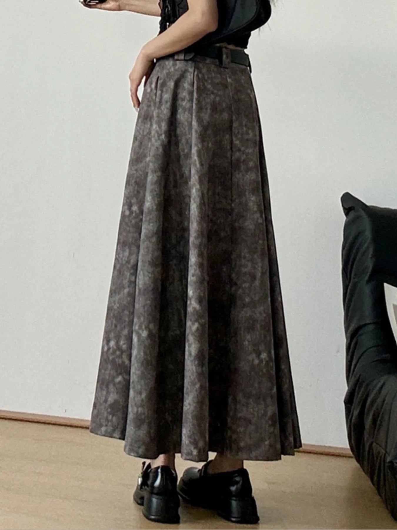 A - Line Maxi Skirt - MAD RUFFI