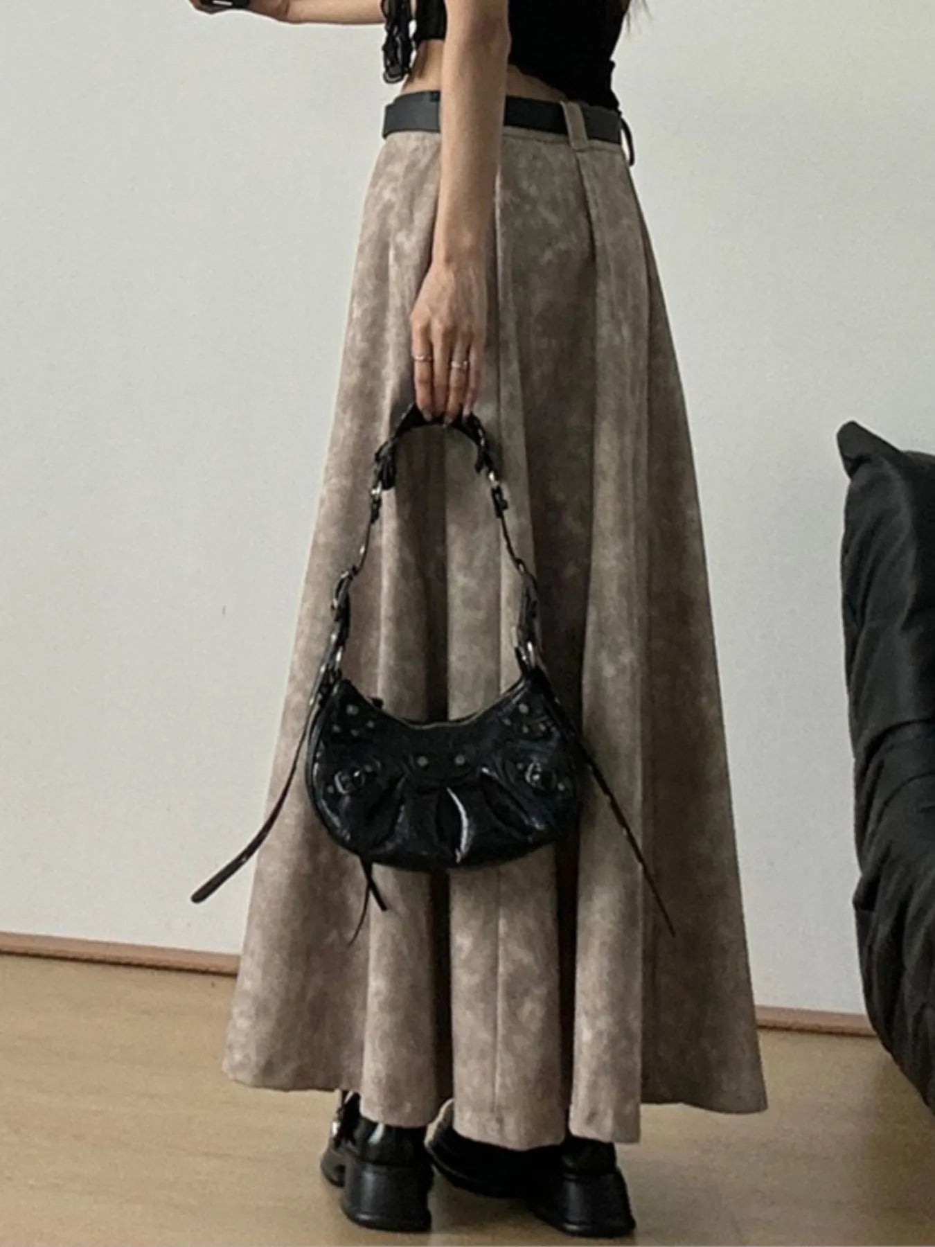 A - Line Maxi Skirt - MAD RUFFI