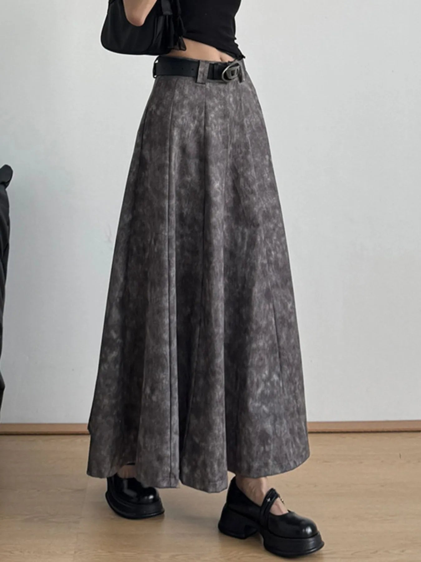 A - Line Maxi Skirt - MAD RUFFI