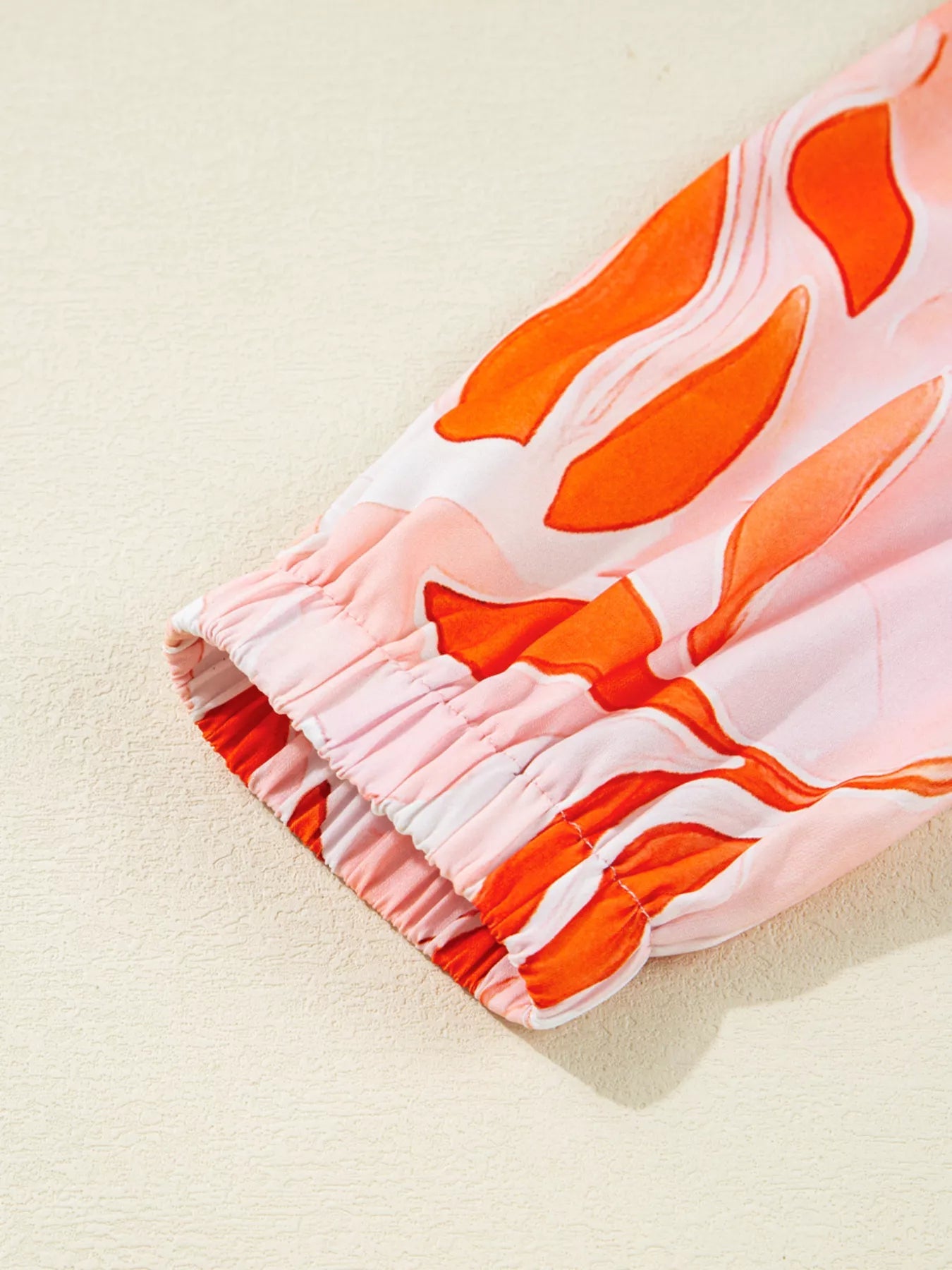 Abstract Print Long Sleeve Tiered Mini Dress - MAD RUFFI