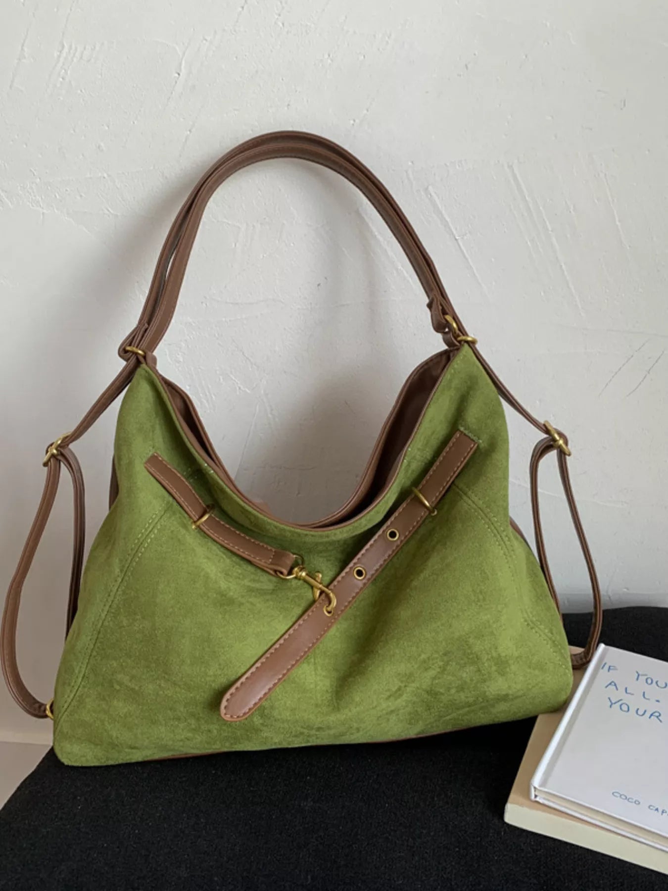 Adjustable Strap Handbag with Charm - MAD RUFFI