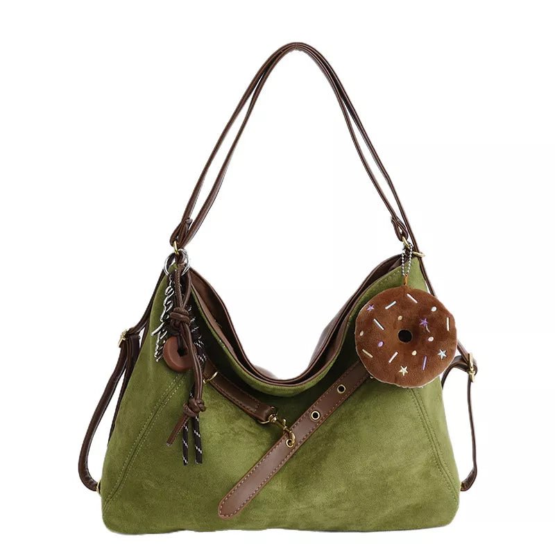 Adjustable Strap Handbag with Charm - MAD RUFFI