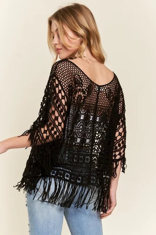 ADORA Fringe Hem Crochet Top - MAD RUFFI