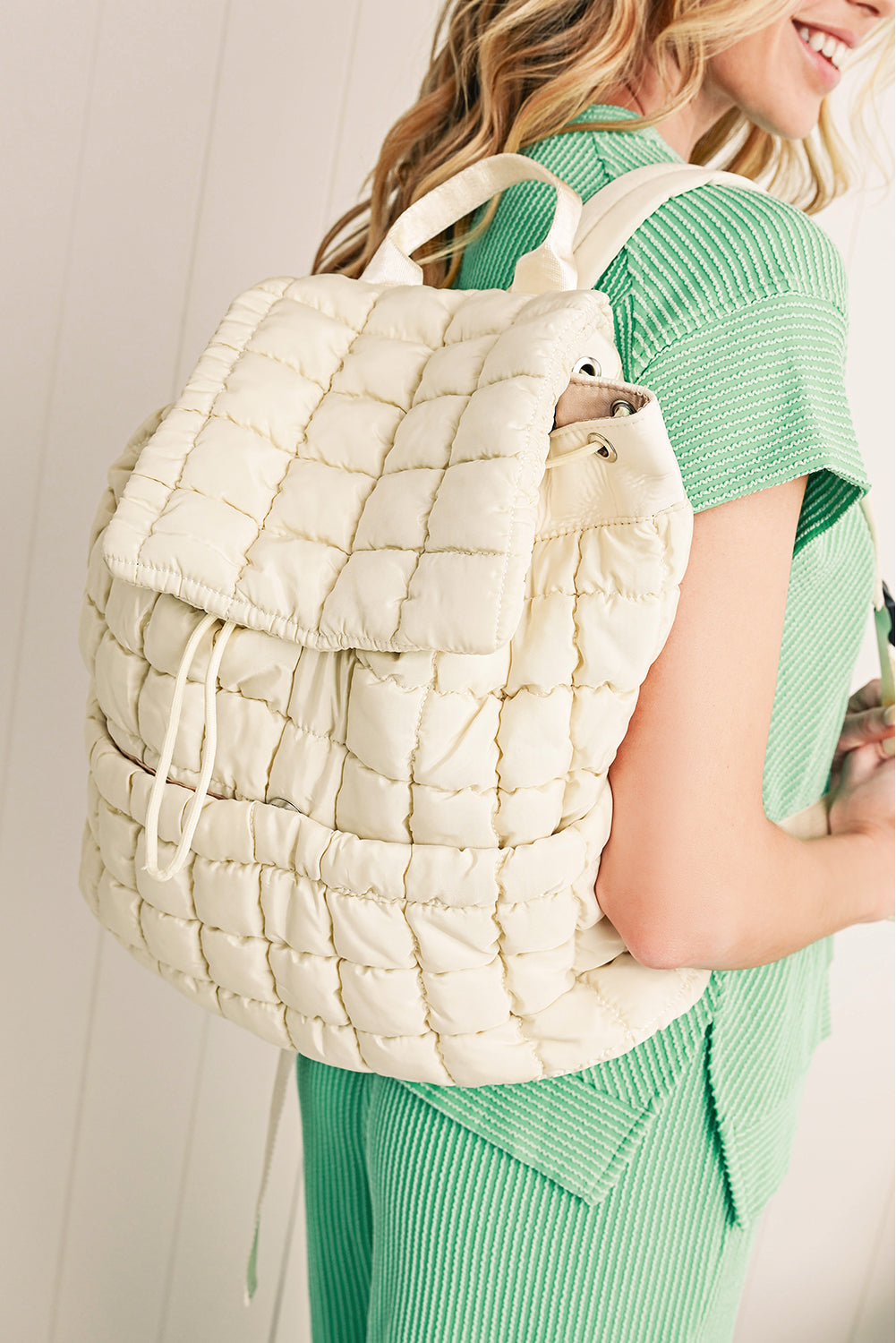 Backpack Puffer Puffer Flatted Cake Solid Ablass