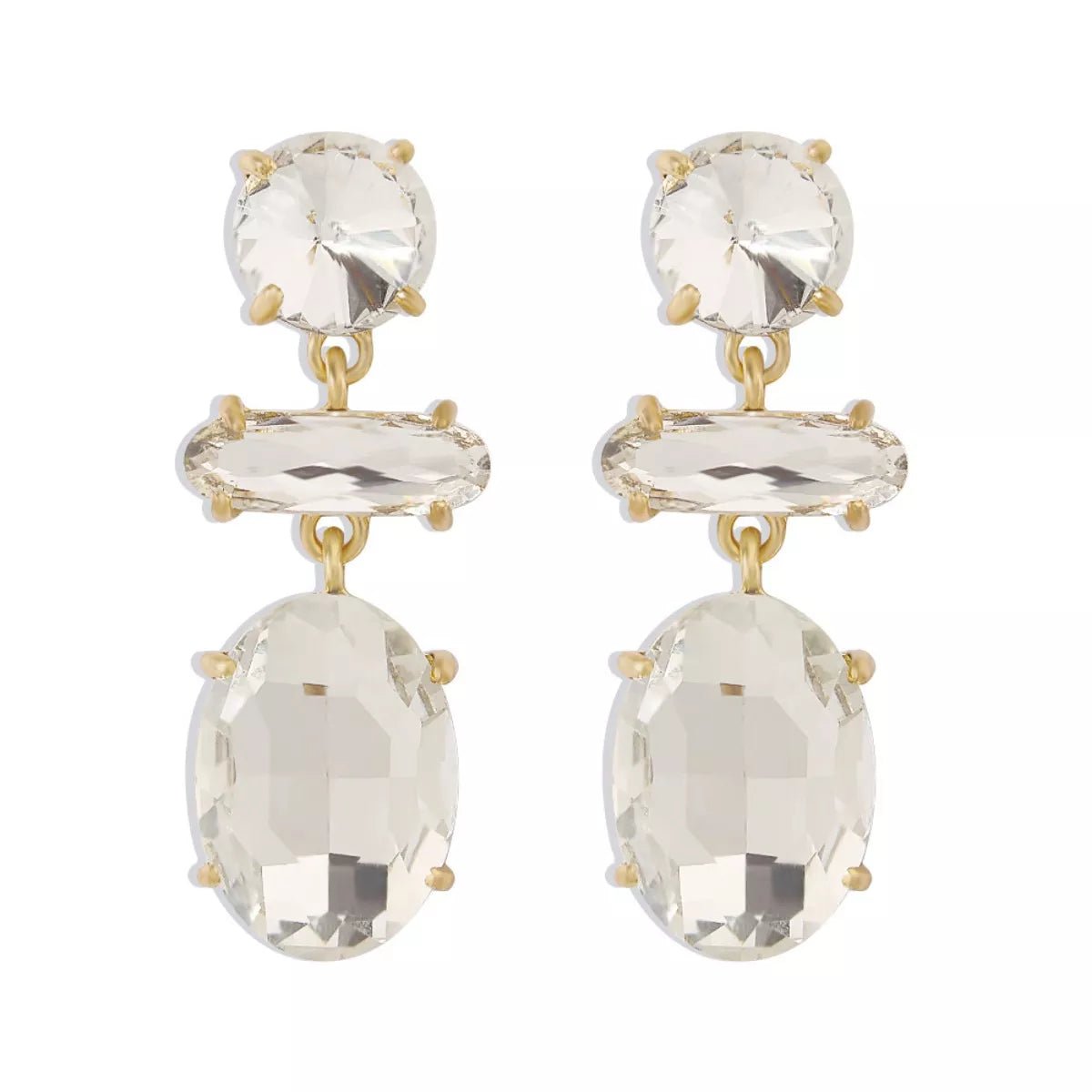 Alloy Geometric Dangle Earrings - MAD RUFFI
