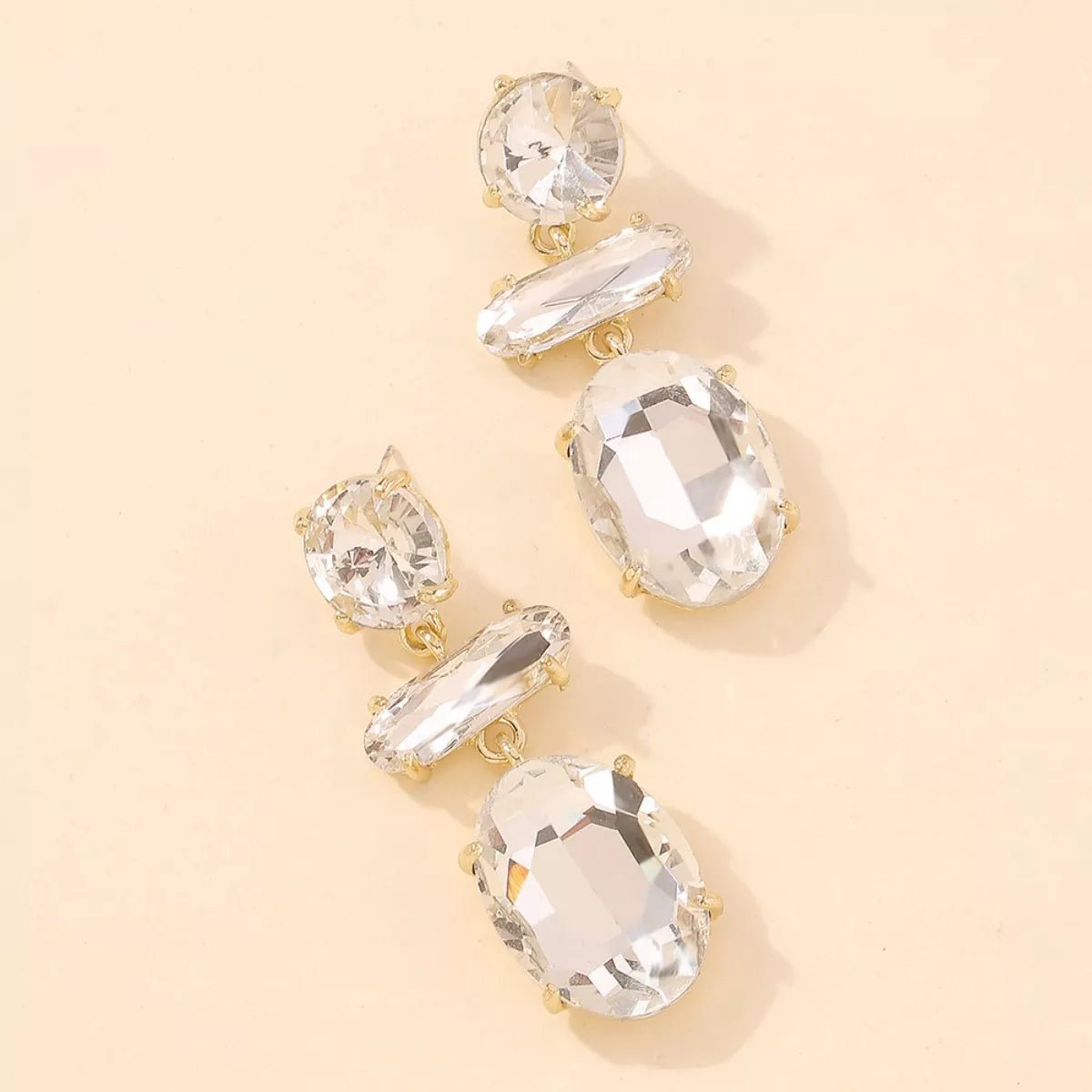 Alloy Geometric Dangle Earrings - MAD RUFFI