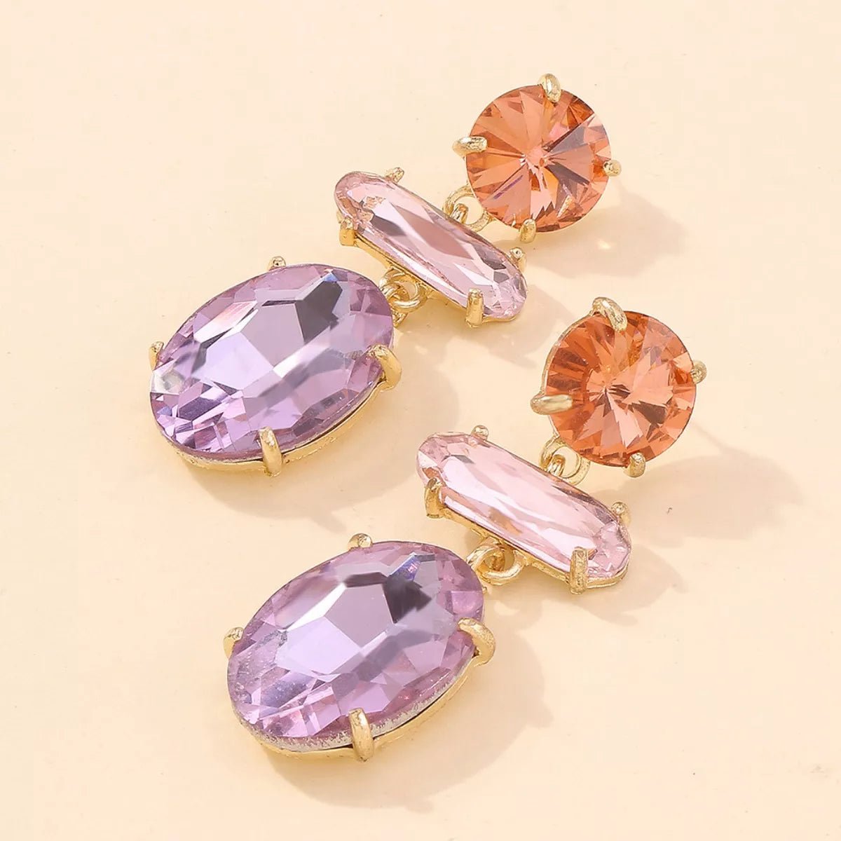 Alloy Geometric Dangle Earrings - MAD RUFFI