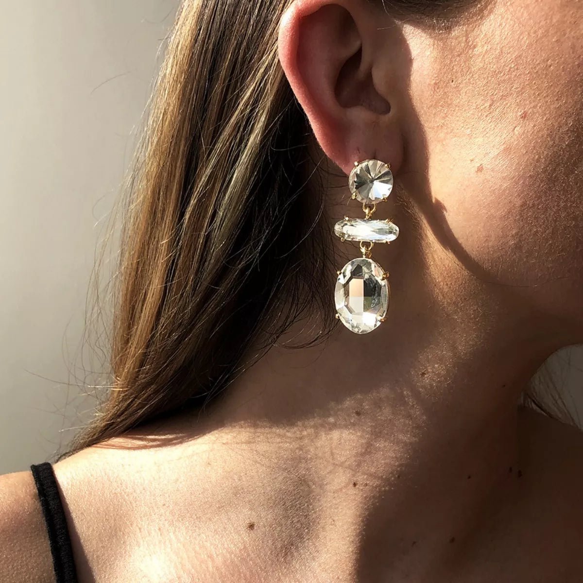 Alloy Geometric Dangle Earrings - MAD RUFFI