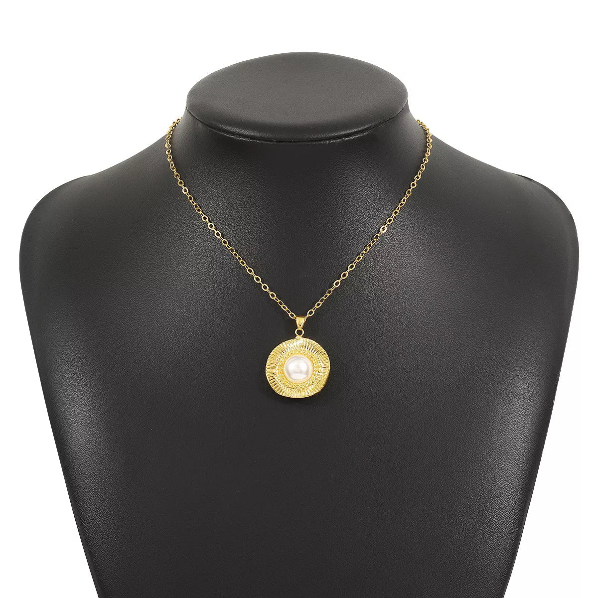 Alloy Pearl Pendant Necklace - MAD RUFFI