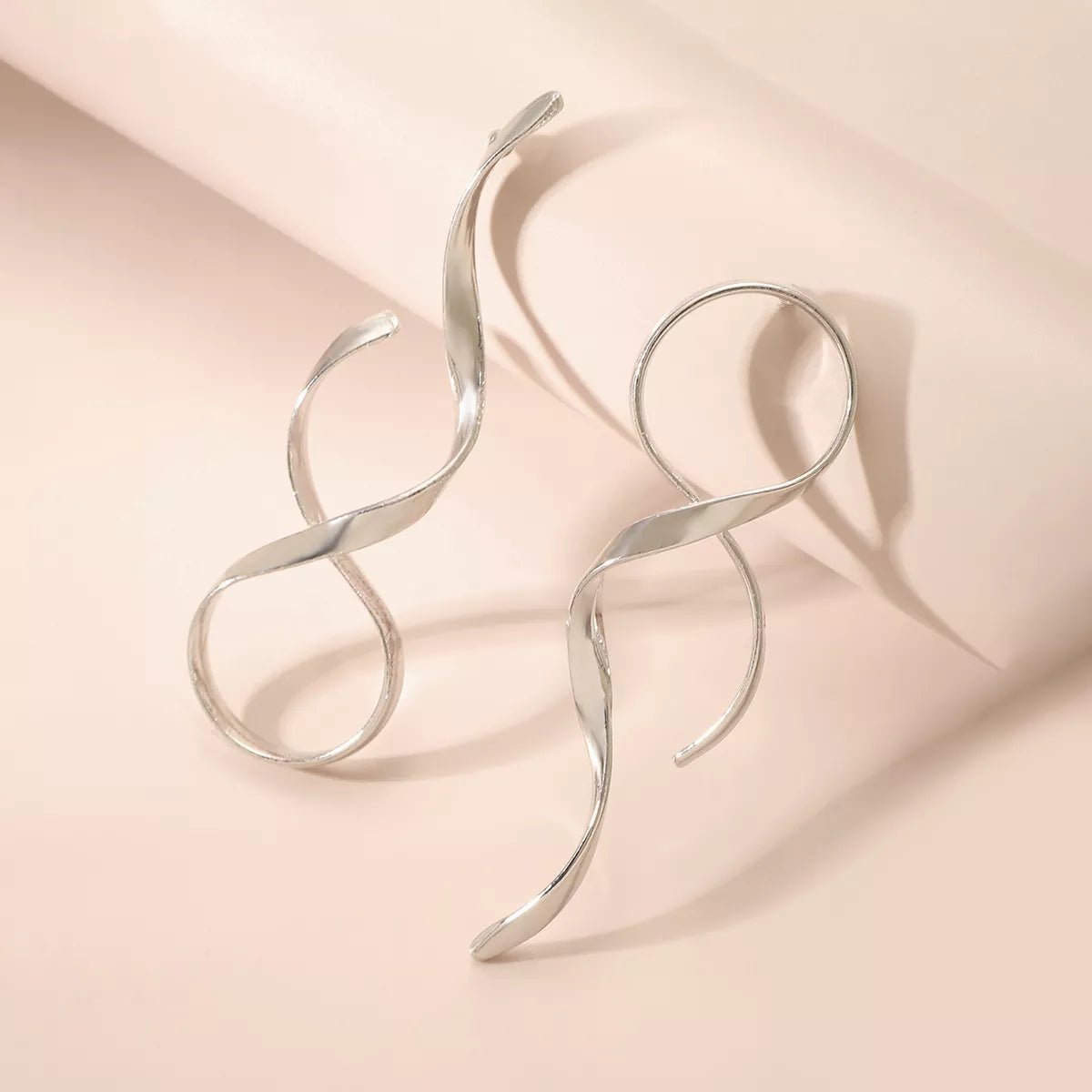 Alloy Spiral Drop Earrings - MAD RUFFI