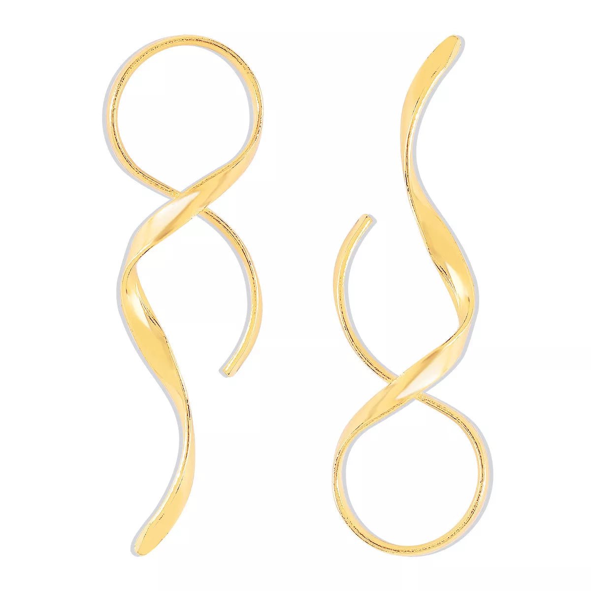 Alloy Spiral Drop Earrings - MAD RUFFI