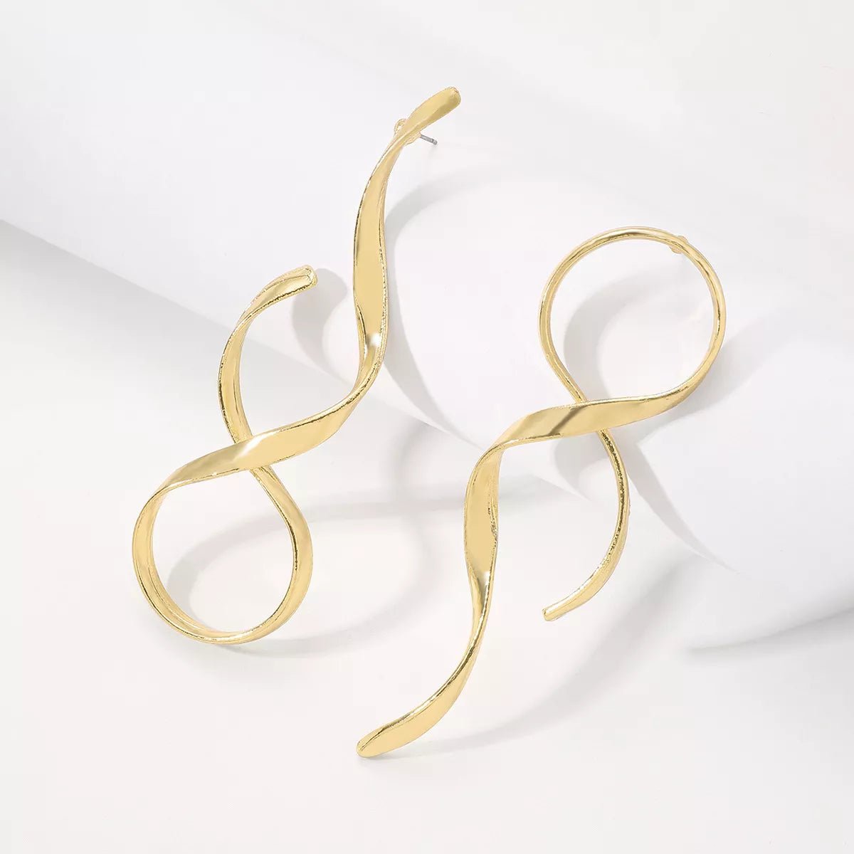 Alloy Spiral Drop Earrings - MAD RUFFI