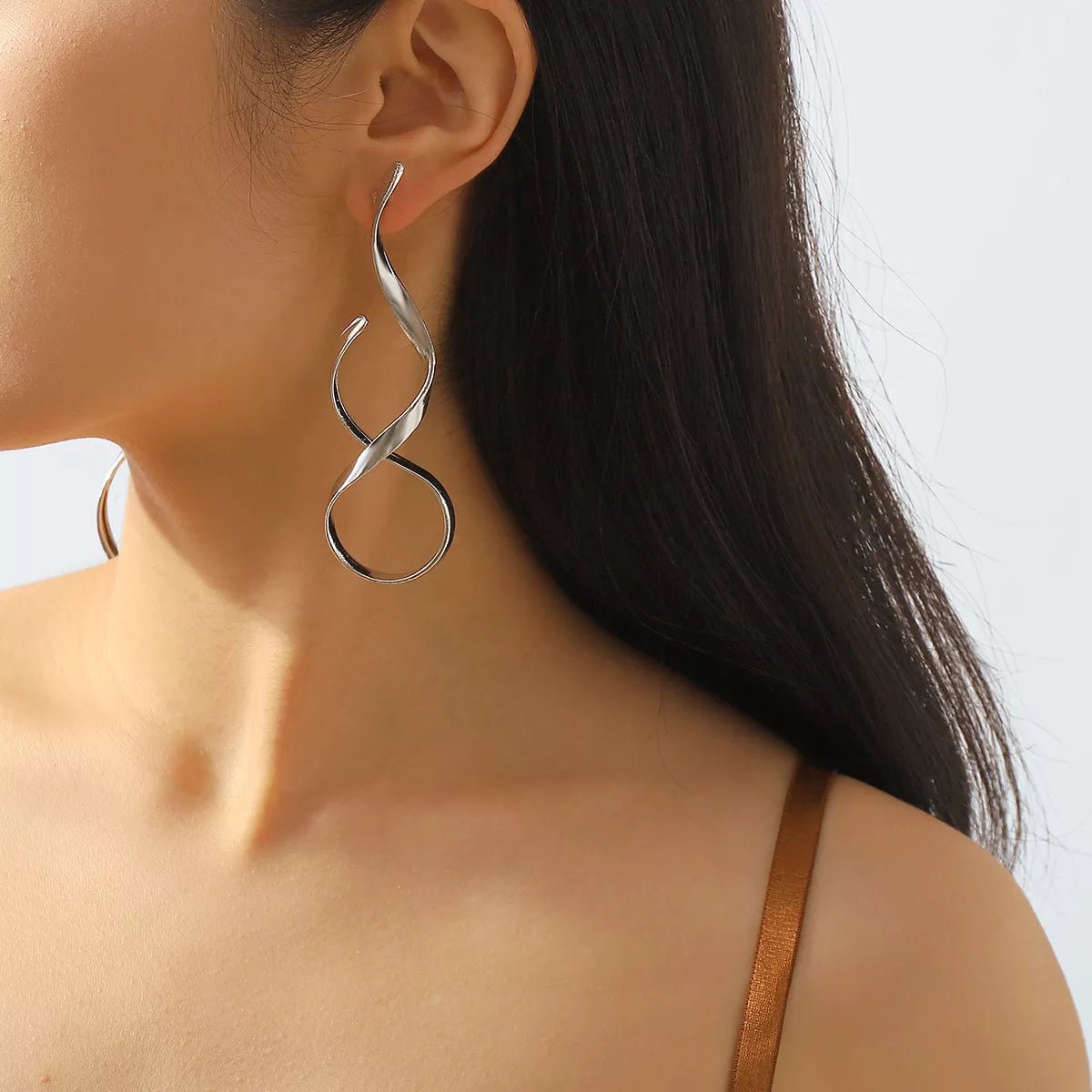 Alloy Spiral Drop Earrings - MAD RUFFI